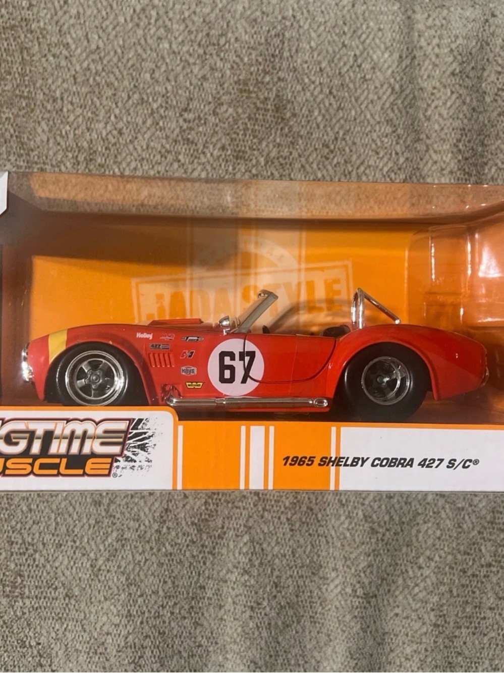 Jada 1/24 Big Time Muscle 1965 Shelby Cobra 427 S/C Red 30531 Diecast Model
